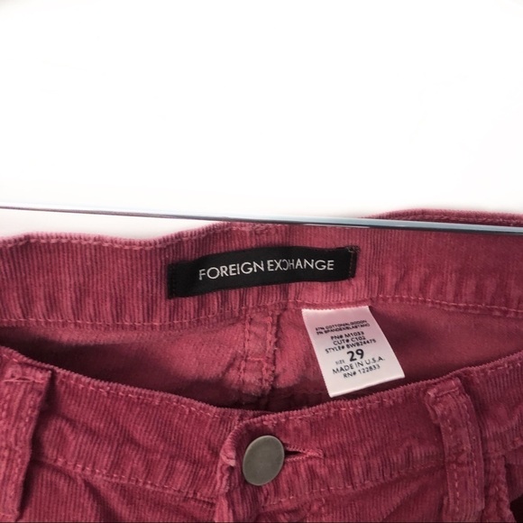 Foreign Exchange corduroy maroon pants - Picture 5 of 5